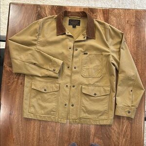 Filson Men's Dry (DWR) Tin Cloth Ranch Jacket with Corduroy Collar